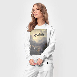 Костюм хлопковый женский Lyudmila горная долина, цвет: белый — фото 2