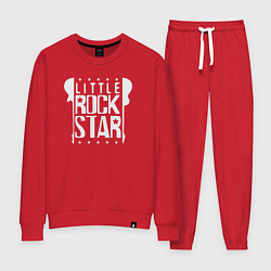 Костюм хлопковый женский Маленькая рок звезда, цвет: красный