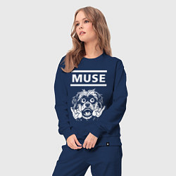 Костюм хлопковый женский Muse rock dog, цвет: тёмно-синий — фото 2