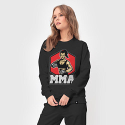 Костюм хлопковый женский MMA girl, цвет: черный — фото 2