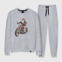 Женский костюм Дед мороз на мотоцикле чоппере