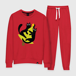 Женский костюм Черные коты на елке