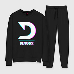 Женский костюм Deadlock в стиле glitch и баги графики