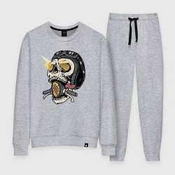 Костюм хлопковый женский Смертельный байк, цвет: меланж