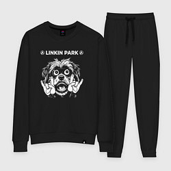 Костюм хлопковый женский Linkin Park 2024 rock dog, цвет: черный