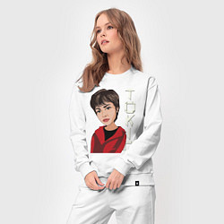 Костюм хлопковый женский Tokio - money heist, цвет: белый — фото 2