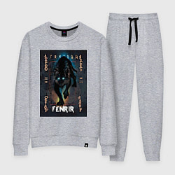 Костюм хлопковый женский Fenrir black vinyl, цвет: меланж