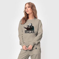 Костюм хлопковый женский Macan - Rap, цвет: миндальный — фото 2