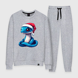 Женский костюм Новогодняя голубая змейка