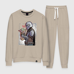 Женский костюм Беби Йода и Мандалорец