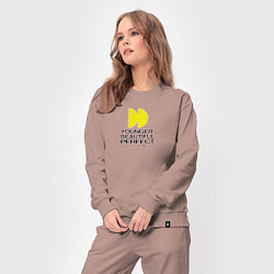 Костюм хлопковый женский Субстанция: лучшая версия тебя, цвет: пыльно-розовый — фото 2