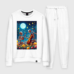 Женский костюм Два скелета музицируют под луной