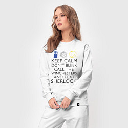 Костюм хлопковый женский Sherlock doctor, цвет: белый — фото 2