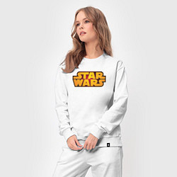 Костюм хлопковый женский Лого - Звездные войны, цвет: белый — фото 2