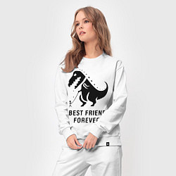 Костюм хлопковый женский Godzilla best friend, цвет: белый — фото 2