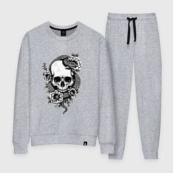 Женский костюм Змея на черепе с цветами