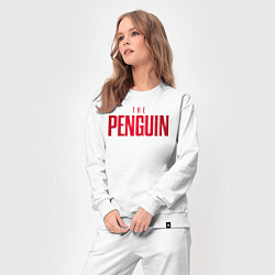 Костюм хлопковый женский The penguin logo, цвет: белый — фото 2