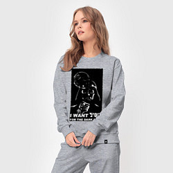 Костюм хлопковый женский Звёздные войны Дарт вейдер, цвет: меланж — фото 2