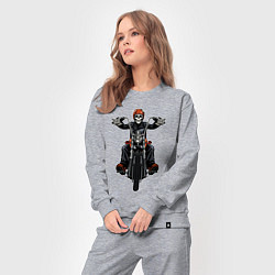 Костюм хлопковый женский Dead racer, цвет: меланж — фото 2