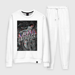 Костюм хлопковый женский Just Artefact, цвет: белый