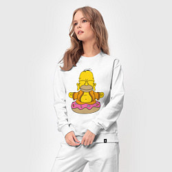 Костюм хлопковый женский Homer yoga, цвет: белый — фото 2