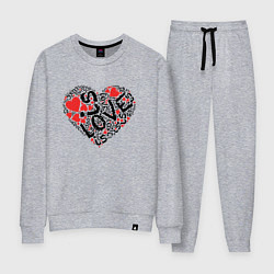 Женский костюм Love is - text drawing