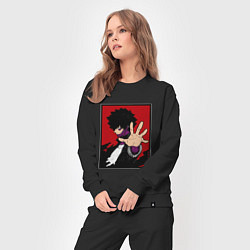 Костюм хлопковый женский Моя геройская академия Dabi, цвет: черный — фото 2