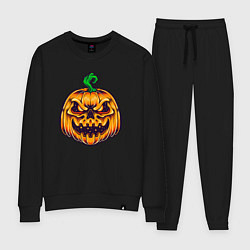 Костюм хлопковый женский Halloween pumpkin, цвет: черный