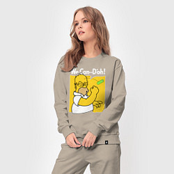 Костюм хлопковый женский Homer can doh, цвет: миндальный — фото 2