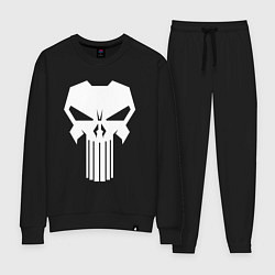 Костюм хлопковый женский The Punisher - Каратель, цвет: черный