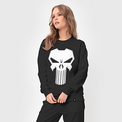 Костюм хлопковый женский The Punisher - Каратель, цвет: черный — фото 2