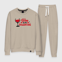 Женский костюм Wine is my valentine