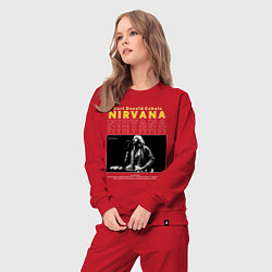 Костюм хлопковый женский Курт Кобейн Nirvana, цвет: красный — фото 2