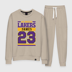 Костюм хлопковый женский Lakers - James 23, цвет: миндальный