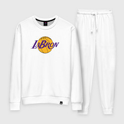 Костюм хлопковый женский LaBron Lakers, цвет: белый