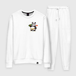 Костюм хлопковый женский Панда с похмелья, цвет: белый
