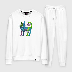 Женский костюм Декоративный кот в узорах