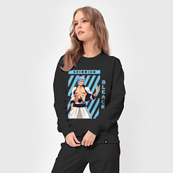 Костюм хлопковый женский Блич Гриммджоу Джагерджак, цвет: черный — фото 2