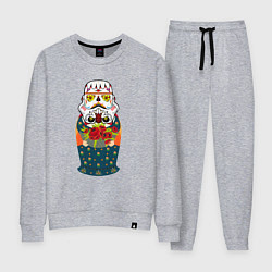 Женский костюм Матрешка в расписном шлеме имперского штурмовика