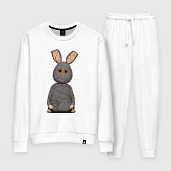 Костюм хлопковый женский Cartoon hare character, цвет: белый