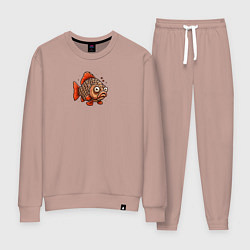 Женский костюм Забавная коричнева рыба