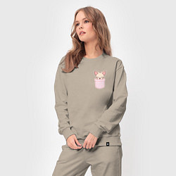 Костюм хлопковый женский FoxINy in pocket, цвет: миндальный — фото 2