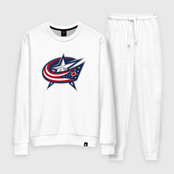 Костюм хлопковый женский Columbus blue jackets - hockey team - emblem, цвет: белый