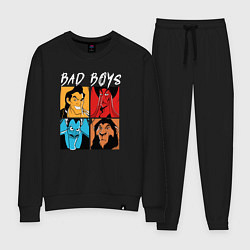 Костюм хлопковый женский Bad boys, цвет: черный