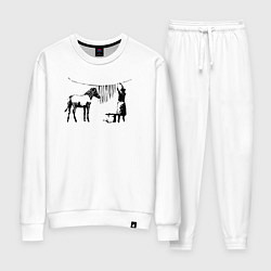 Костюм хлопковый женский Banksy zebra, цвет: белый