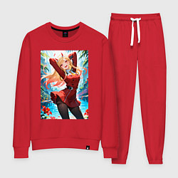 Костюм хлопковый женский Марин Китагава косплей 002 Darling in the Franxx, цвет: красный