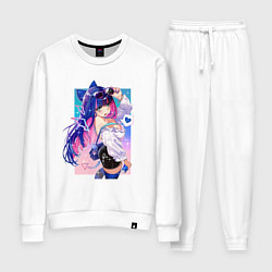 Костюм хлопковый женский Panty and Stocking with garterbelt, цвет: белый