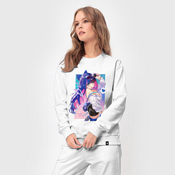 Костюм хлопковый женский Panty and Stocking with garterbelt, цвет: белый — фото 2