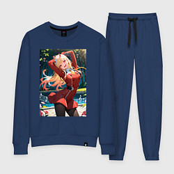 Костюм хлопковый женский Марин Китагава косплей 002 Darling in the Franxx, цвет: тёмно-синий