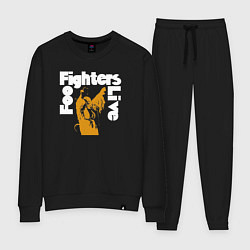 Костюм хлопковый женский Foo Fighters live, цвет: черный